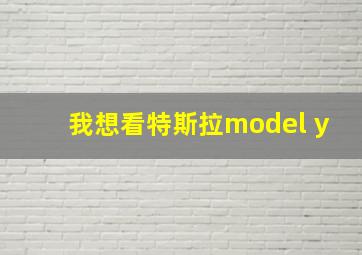 我想看特斯拉model y